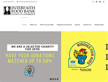 Tablet Screenshot of interfaithfoodbank.ca